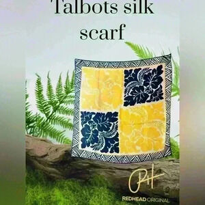 Gorgeous Talbots silk scarf- stunning Hawaiian inspired design